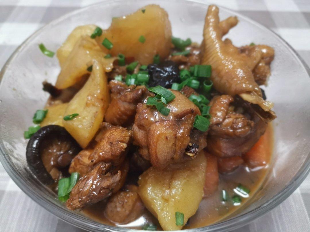 香菇红烧鸡肉（生抽版本）.【可可君厨乐时光6】