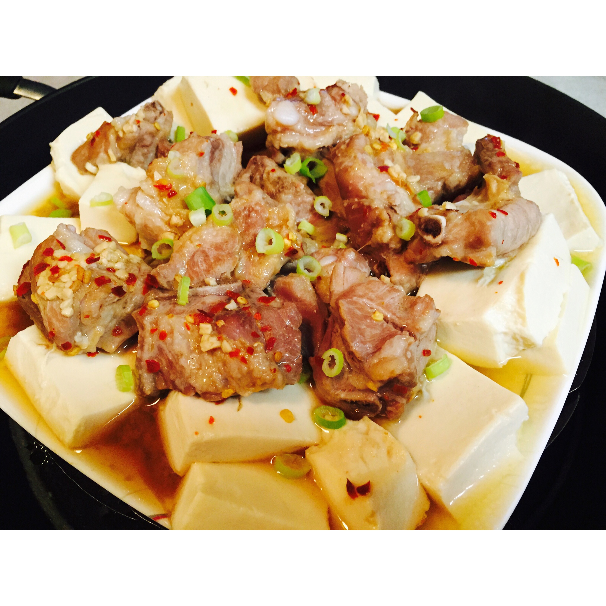 一朵儿川做的排骨蒸豆腐