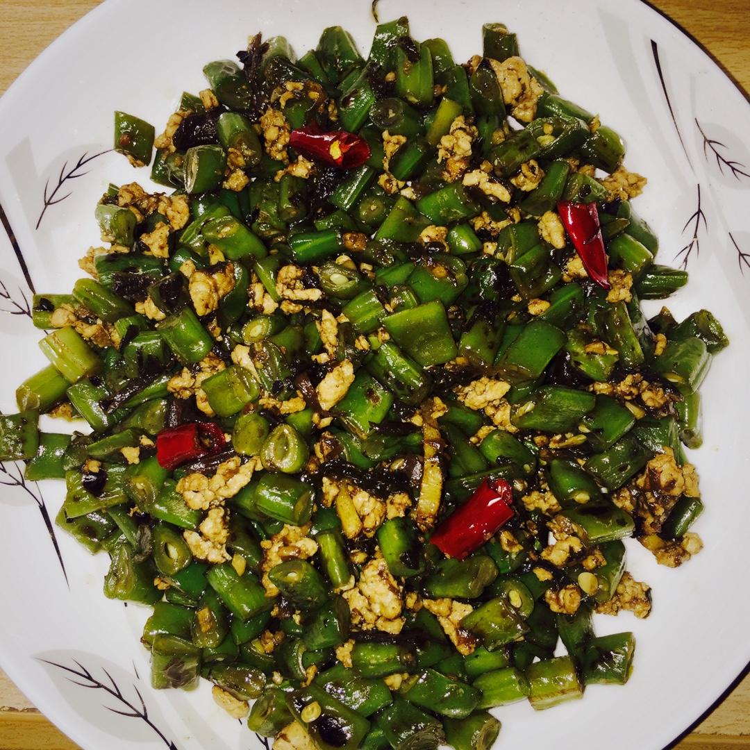 榄菜肉末四季豆