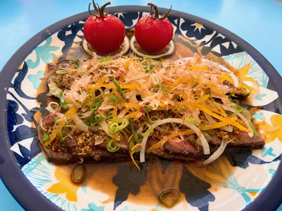 和风生拌牛肉（牛タタキ）