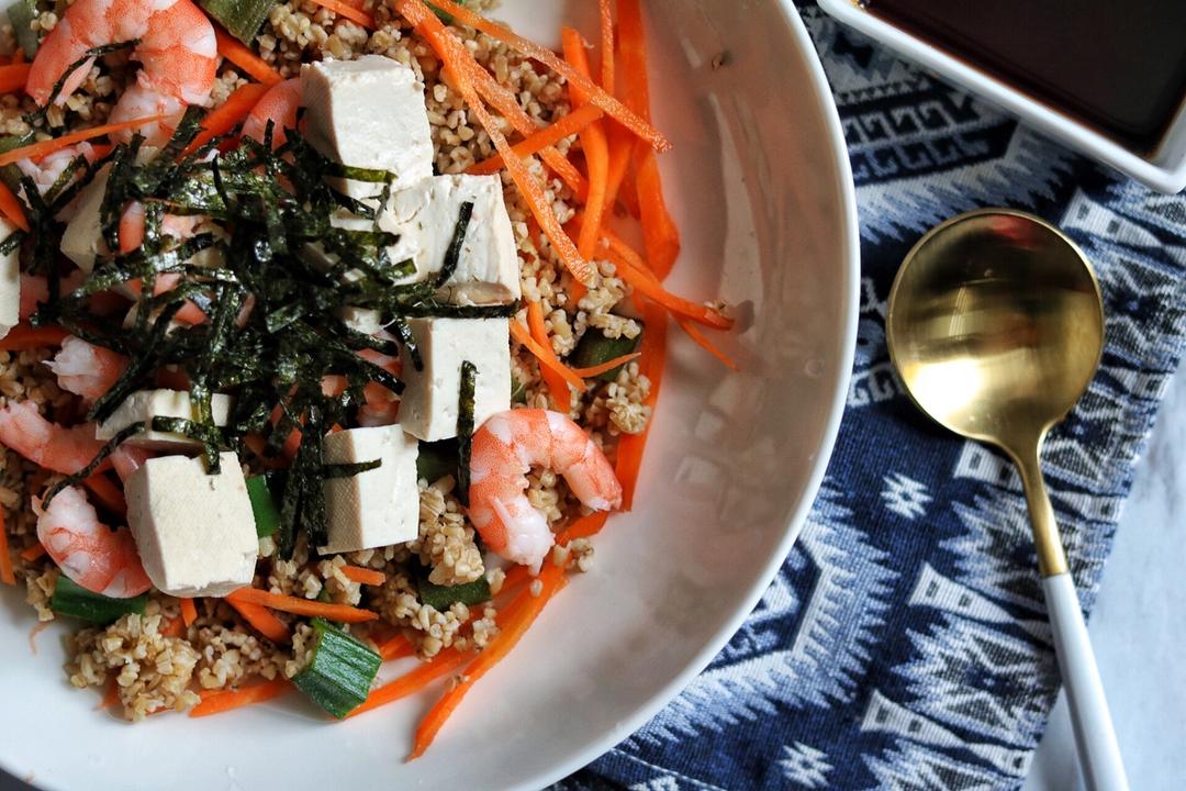 鲜虾海苔燕麦沙拉（减脂）