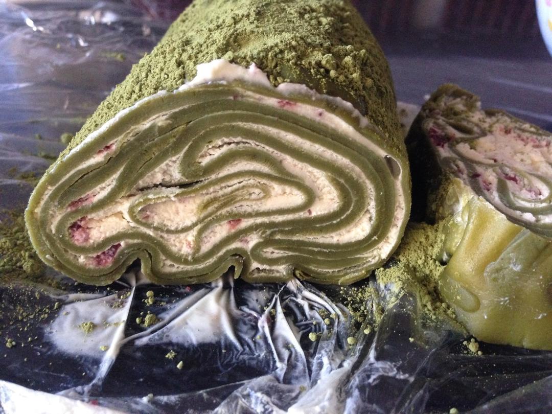 网红食谱│抹茶毛巾卷