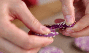 减脂小点心，香甜软糯的紫薯芝麻饼的做法 步骤14