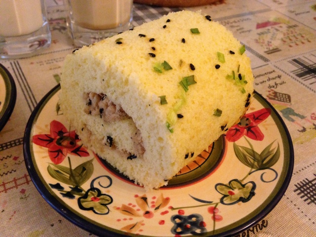 快手全蛋法肉松蛋糕卷