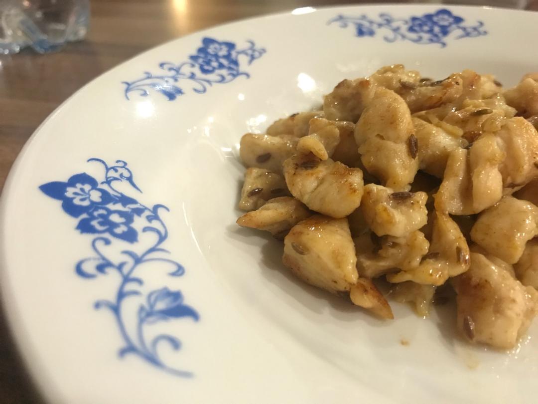孜然鸡肉粒