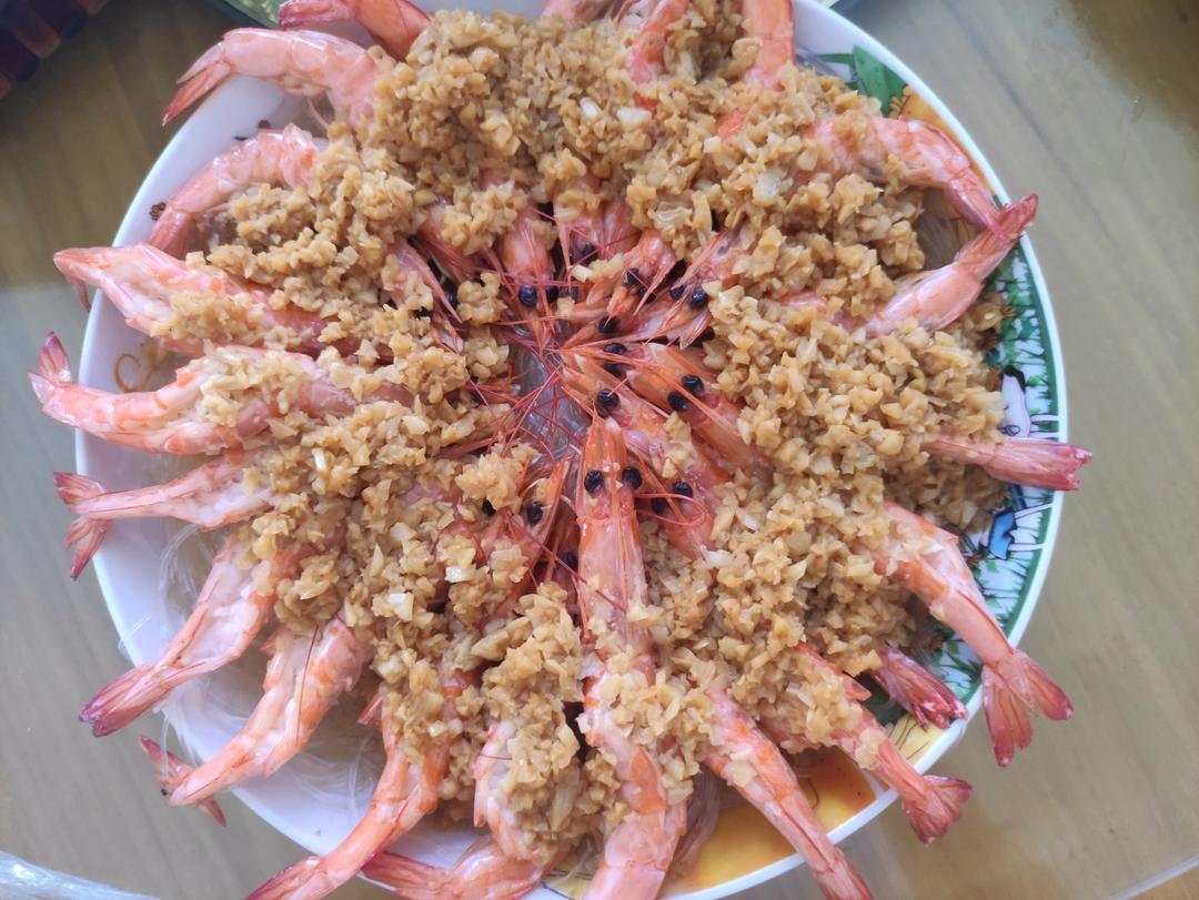 花开富贵虾（蒜蓉粉丝开背虾），超详细图文步骤！