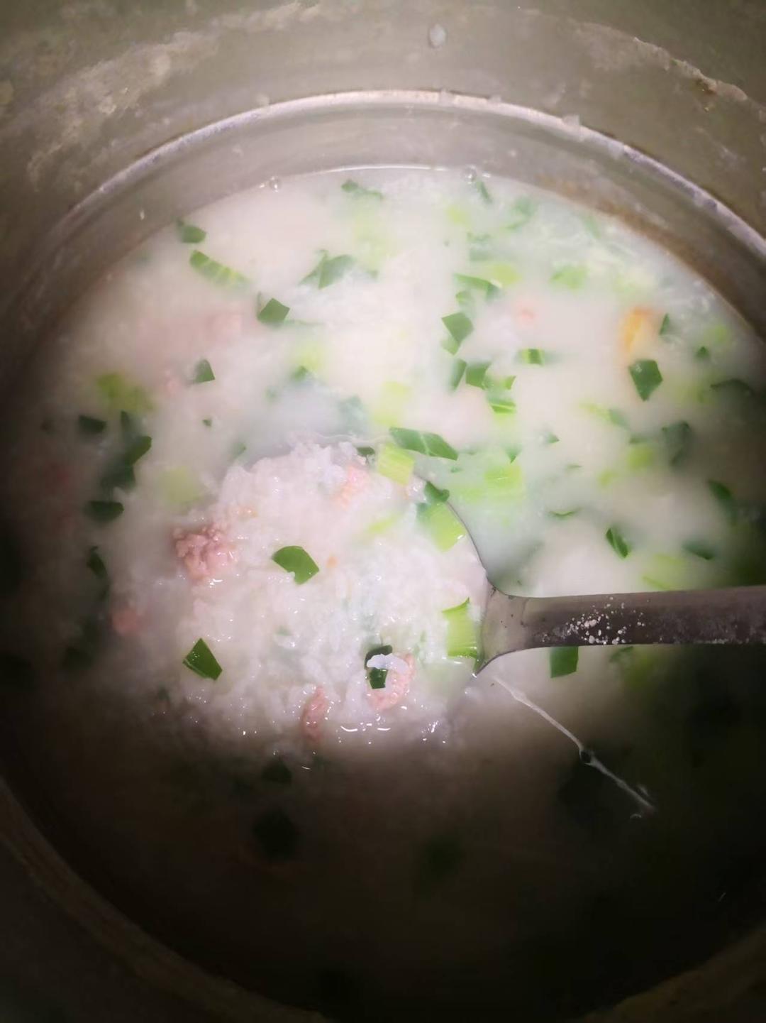 青菜瘦肉粥