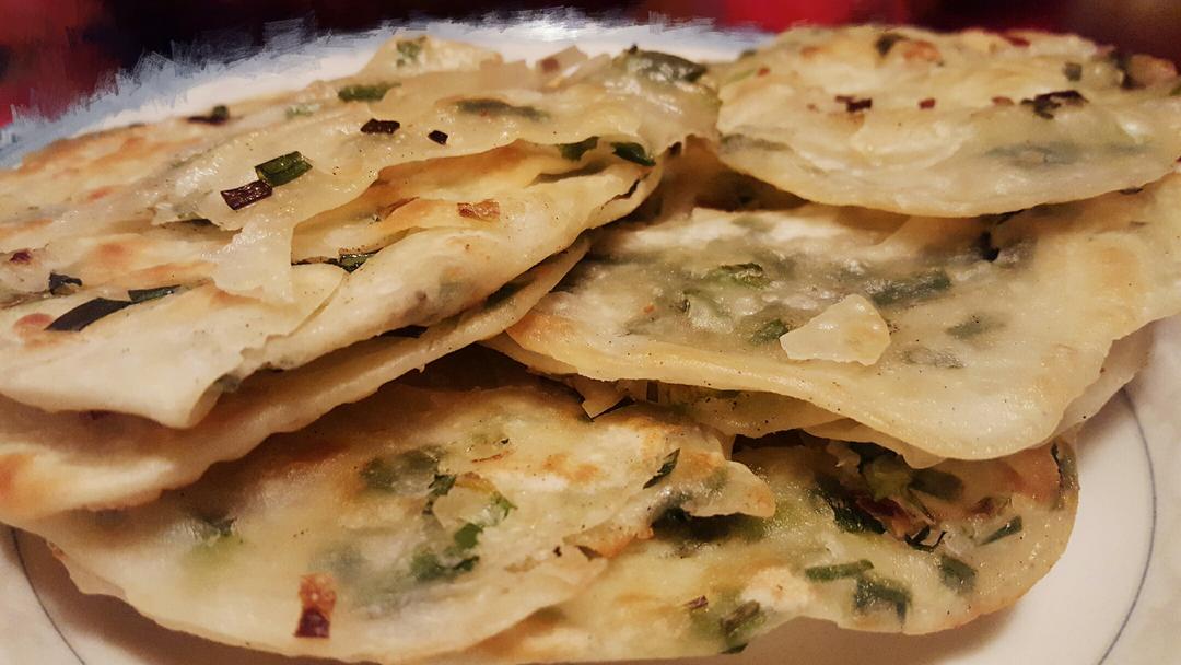 饺子皮葱油饼