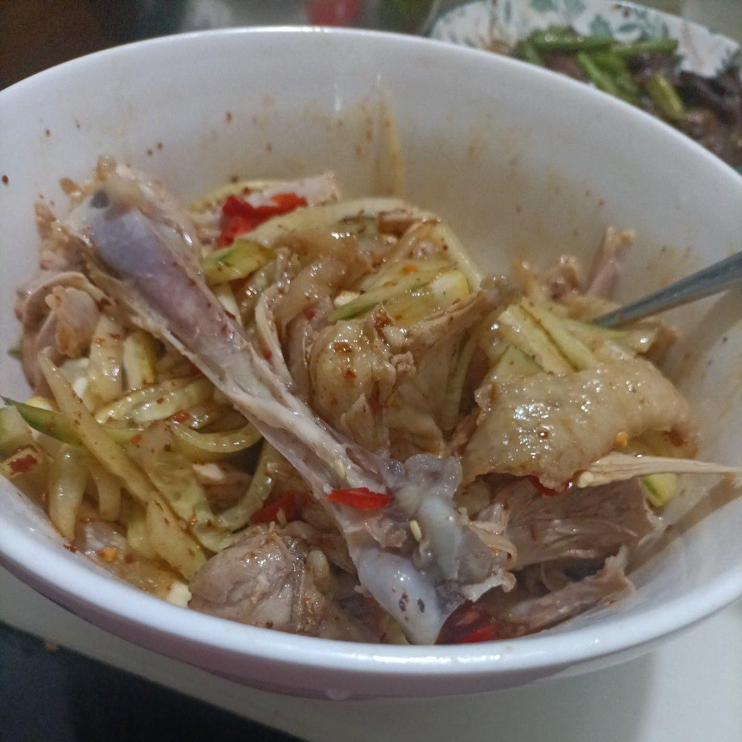 🥰简单好吃手撕鸡腿肉🍗零脂肪凉拌菜