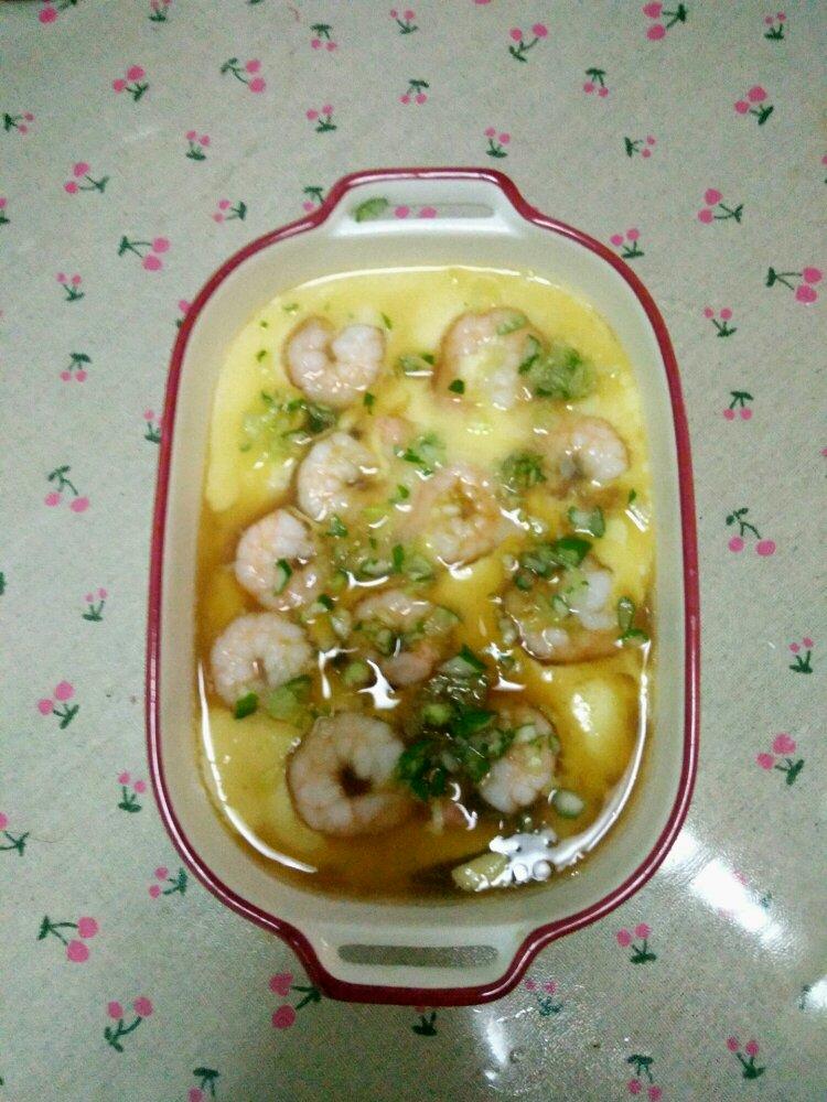 滑嫩的虾仁蛋羹