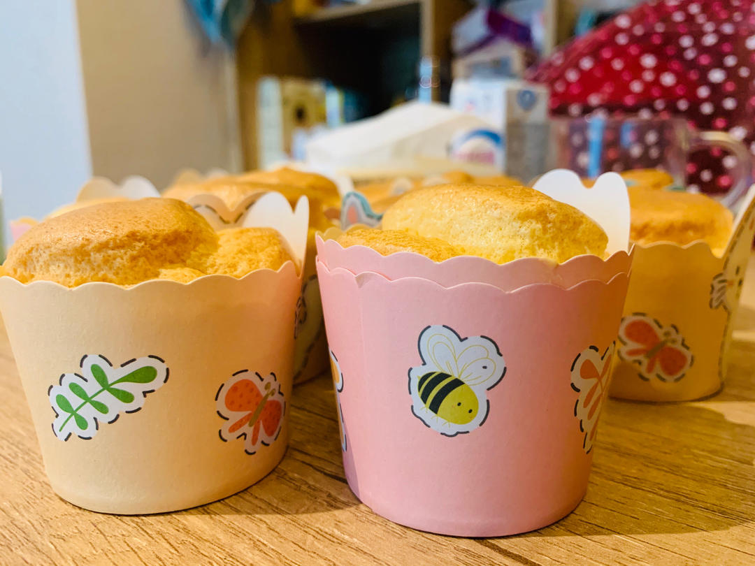 凉了也不回缩的戚风纸杯蛋糕🍰超级绵软 适合宝宝吃哦