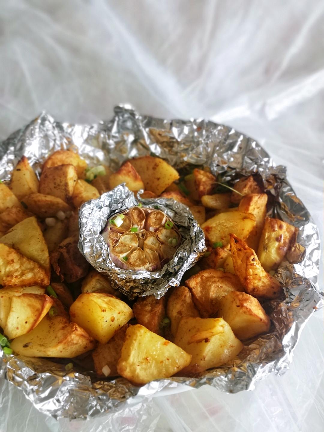 追剧必备小零食-蒜香烤薯角🥔空气炸锅烤箱均适用