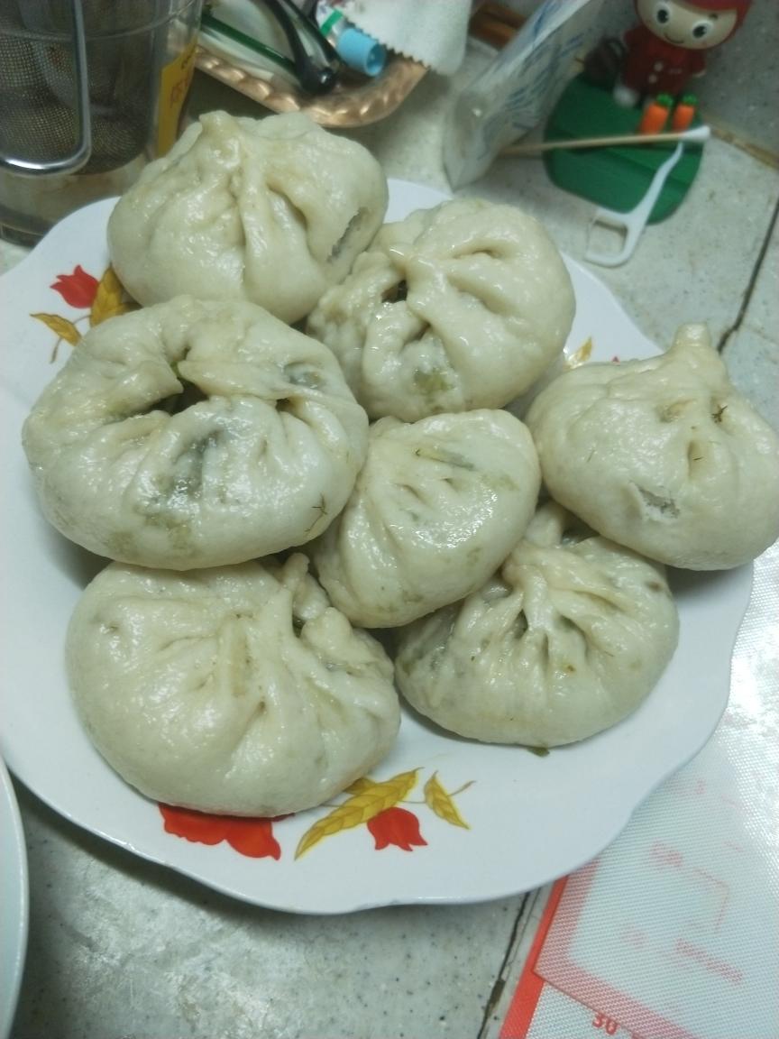 酱肉茴香苗包子