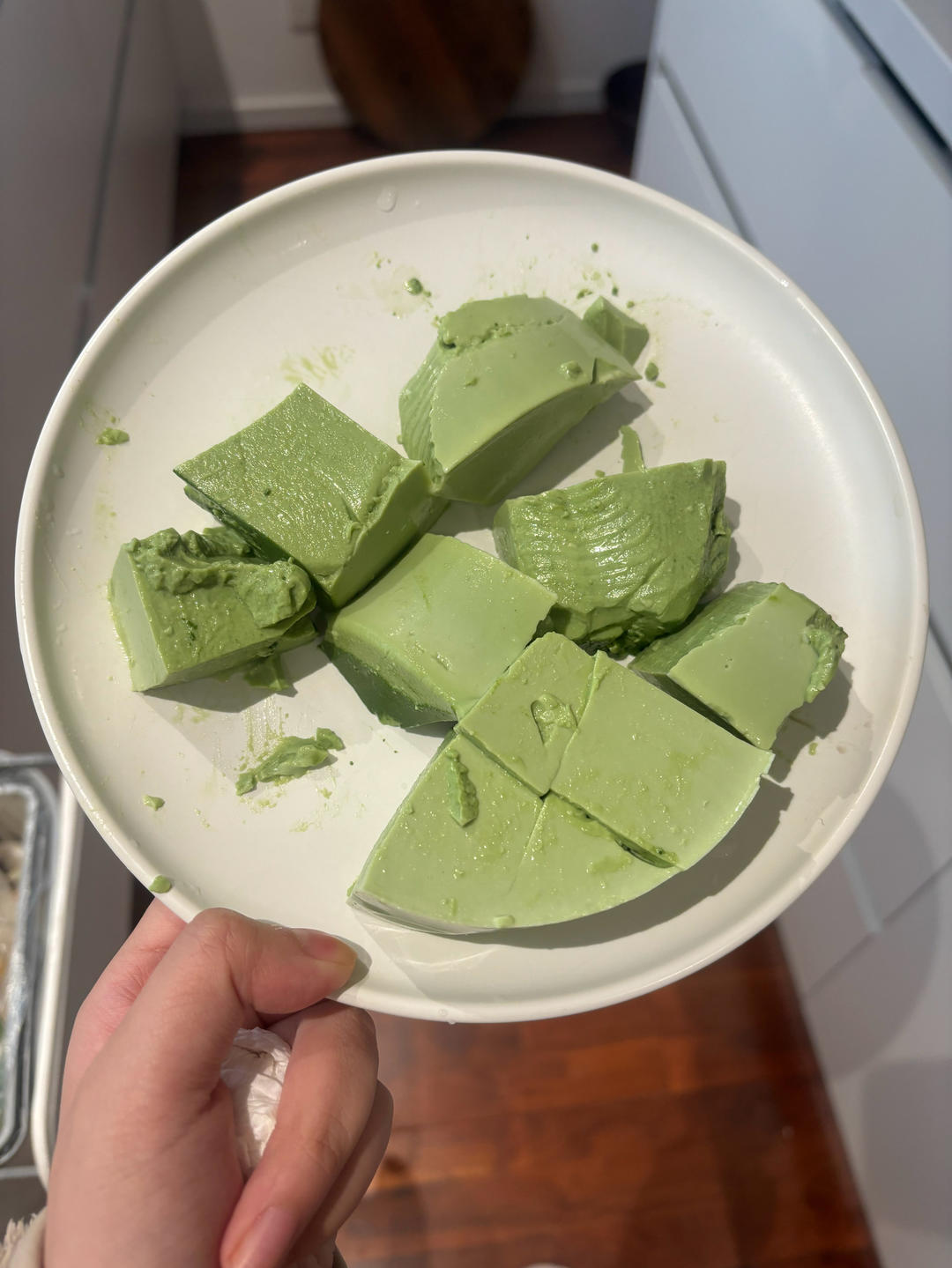 免烤箱❗搅一搅就成功的抹茶奶冻😋