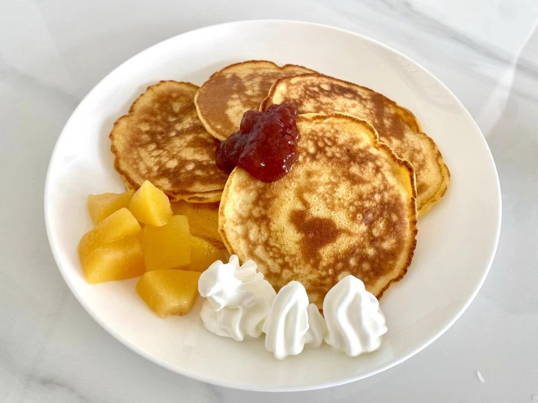 松软可口！简单上手的早餐美式松饼！！