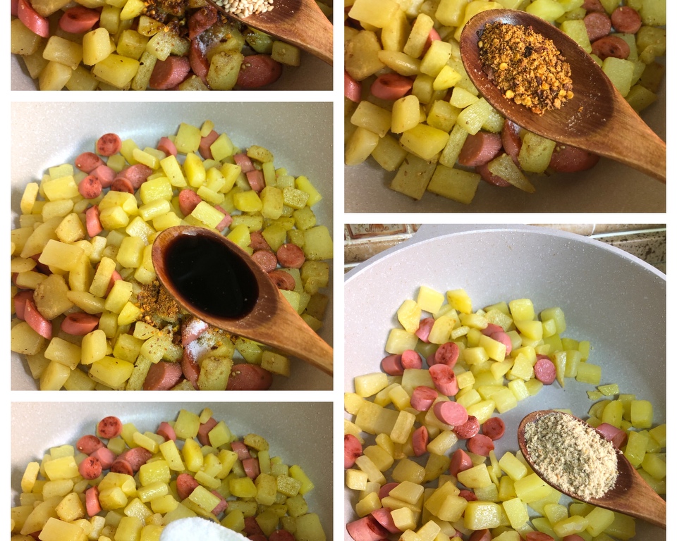 绝绝子～风味土豆火腿丁的做法 步骤4
