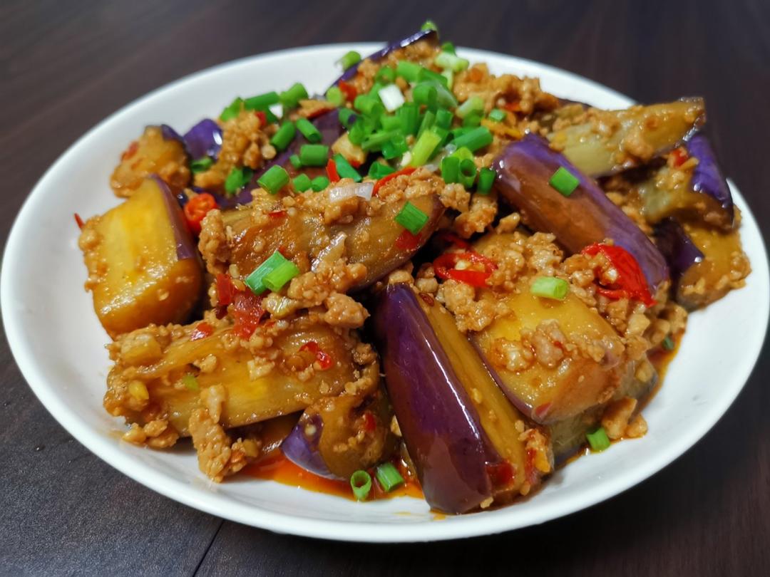 红烧肉沫茄子
