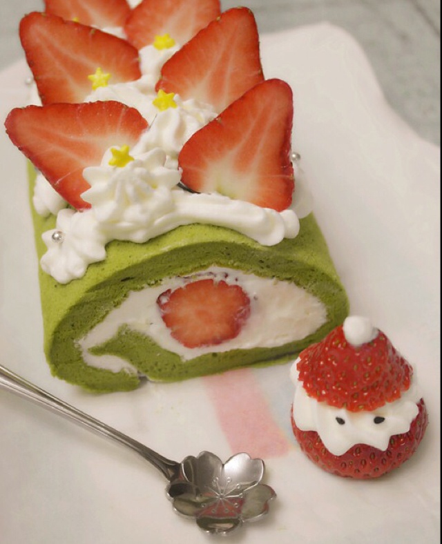 抹茶戚风蛋糕卷