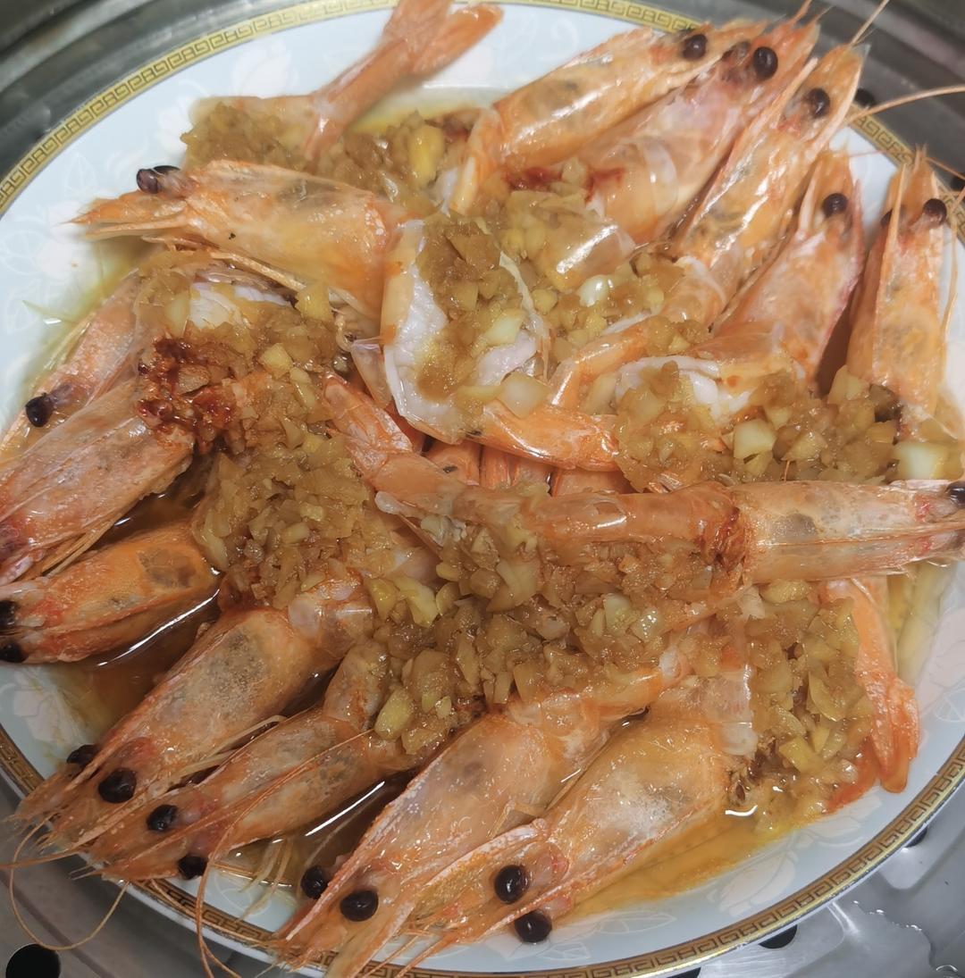 蒜蓉蒸虾
