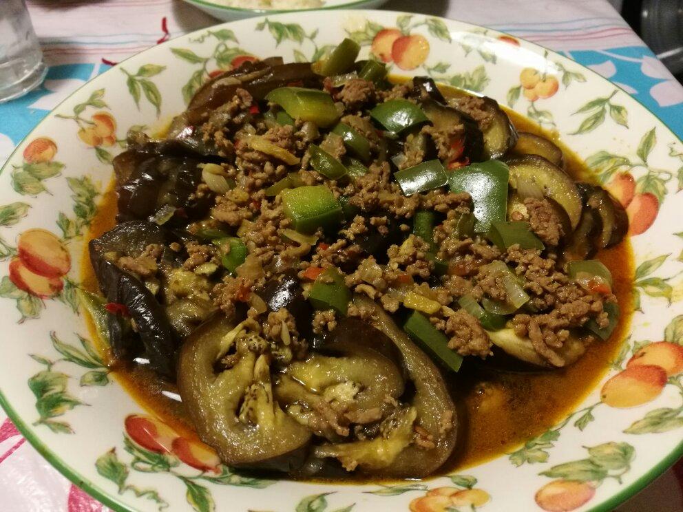 不用油浸的肉末茄子