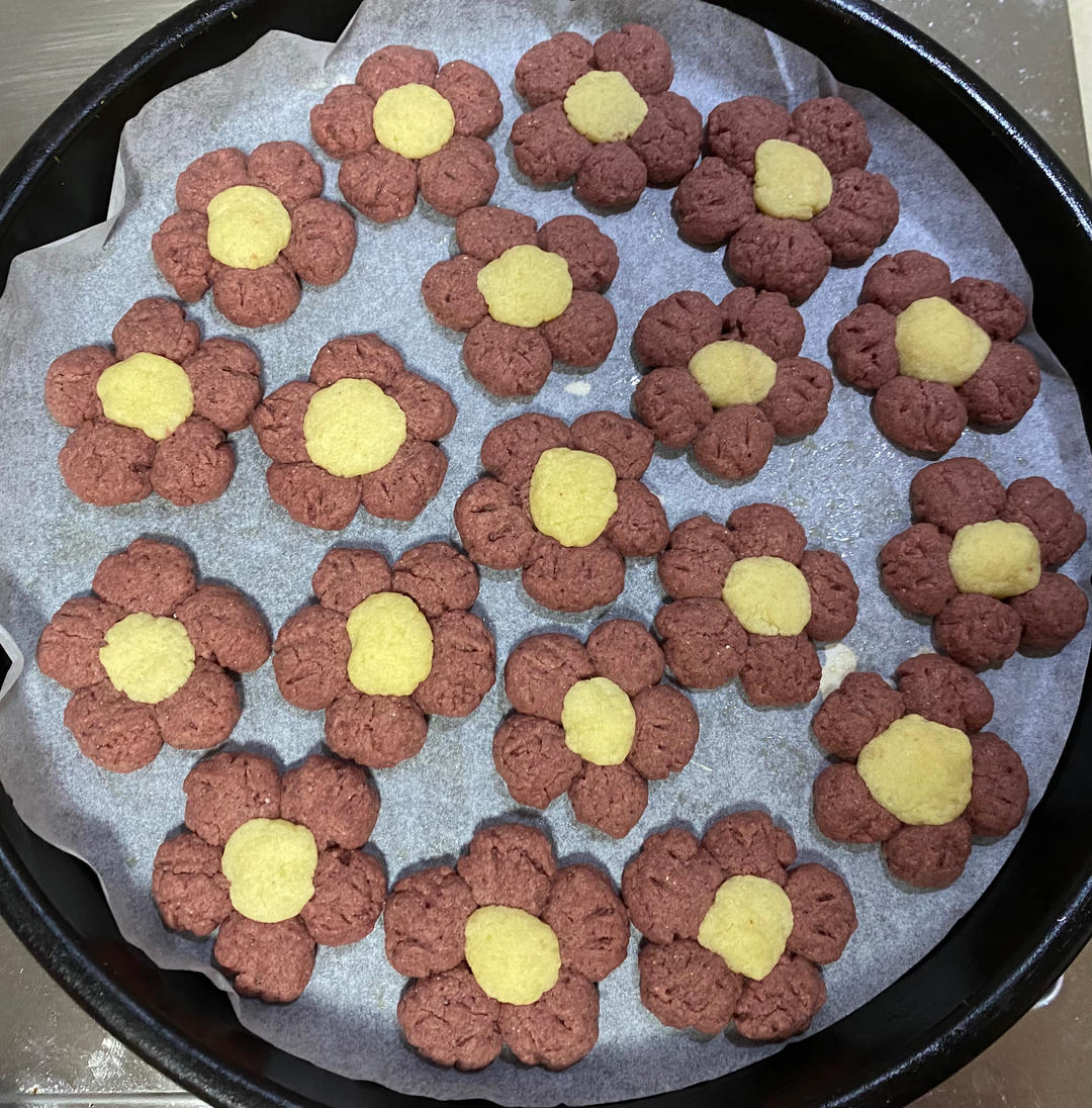 送你一朵小红花 🌺免模具｜零难度花朵饼干