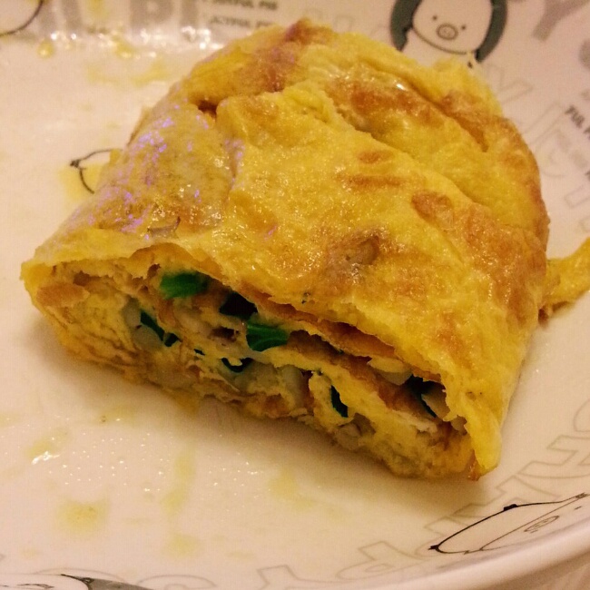 菠菜鸡蛋卷
