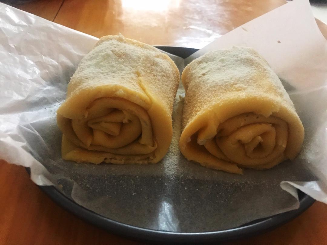 暖饱饱做的芒果班戟毛巾卷