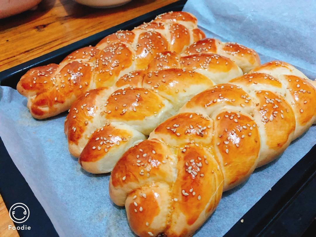 酸奶辫子面包（一次发酵）