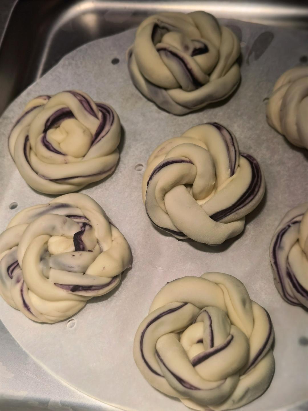 松软香甜的馒头·紫薯泥花卷