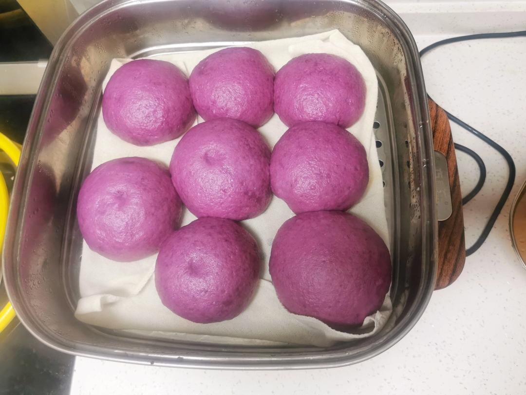 奶香紫薯馒头（一次发酵）