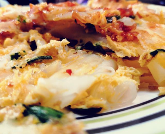 鸡蛋煎陈村粉的做法