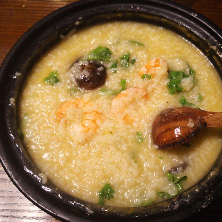 鲜虾砂锅粥