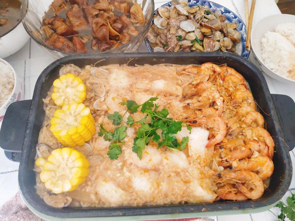 蒜蓉海鲜蔬菜大咖