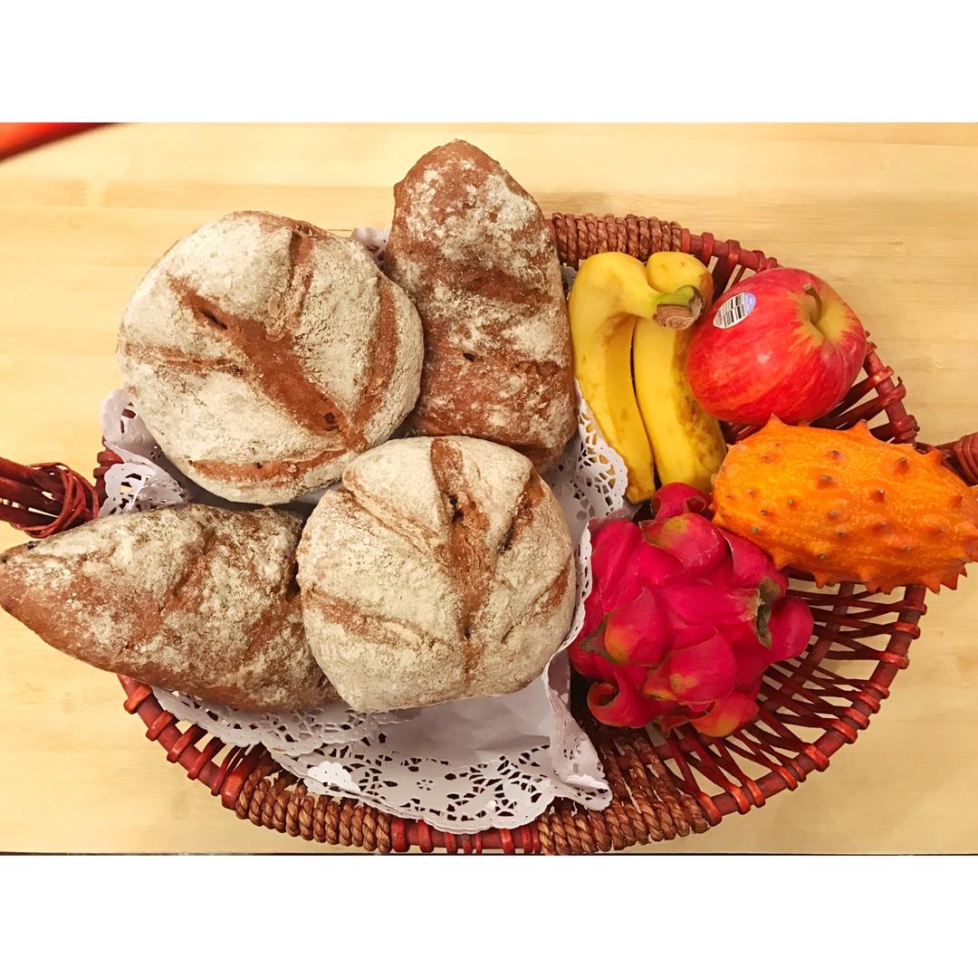 全麦核桃包～软欧包