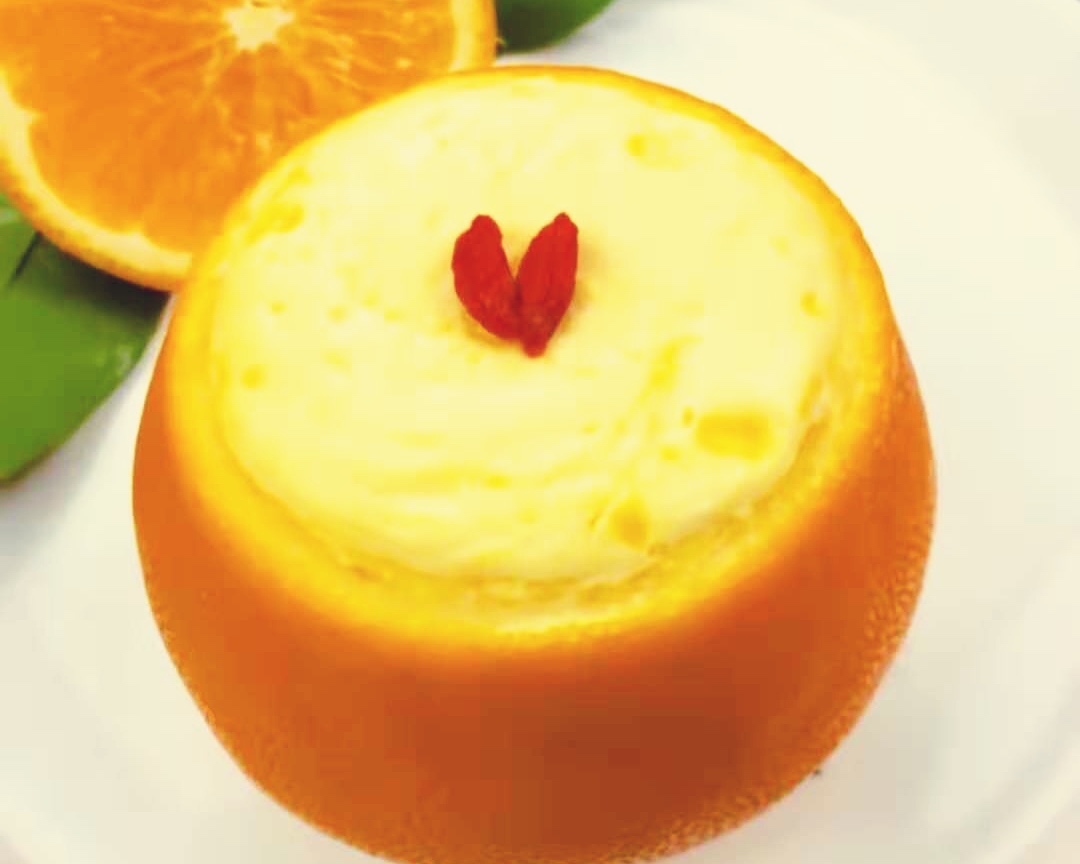 甜橙蒸蛋的做法