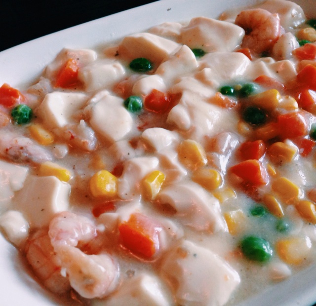 虾仁豆腐煲