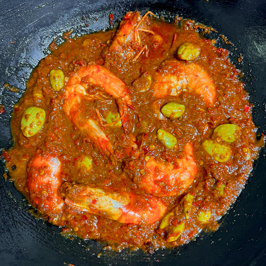 南洋风参峇臭豆虾sambal petai