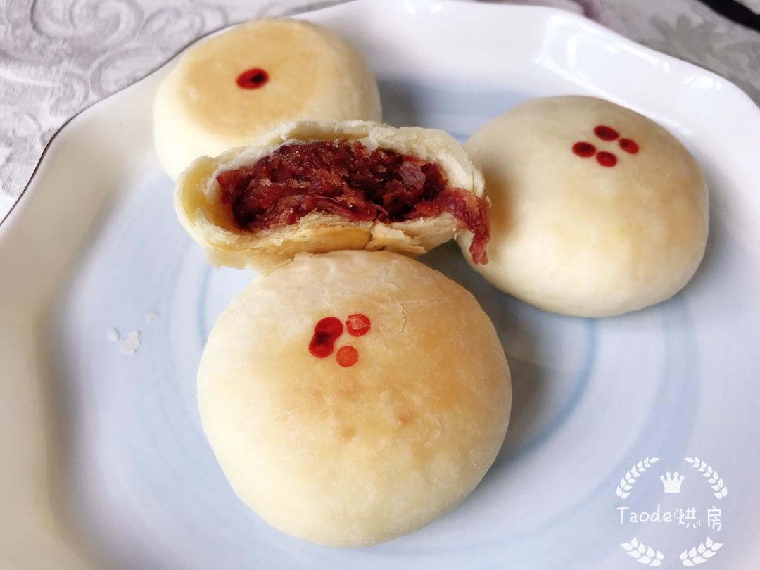 玫瑰鲜花饼，快手烫面法免出膜版，超级香酥！
