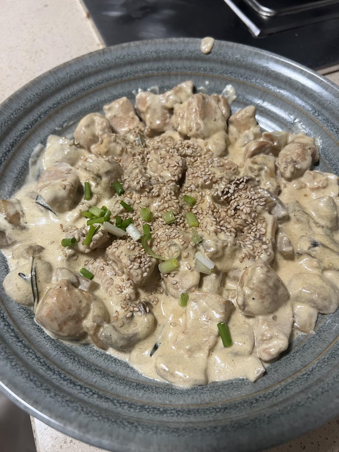奶油蘑菇炖鸡 零基础简易西餐