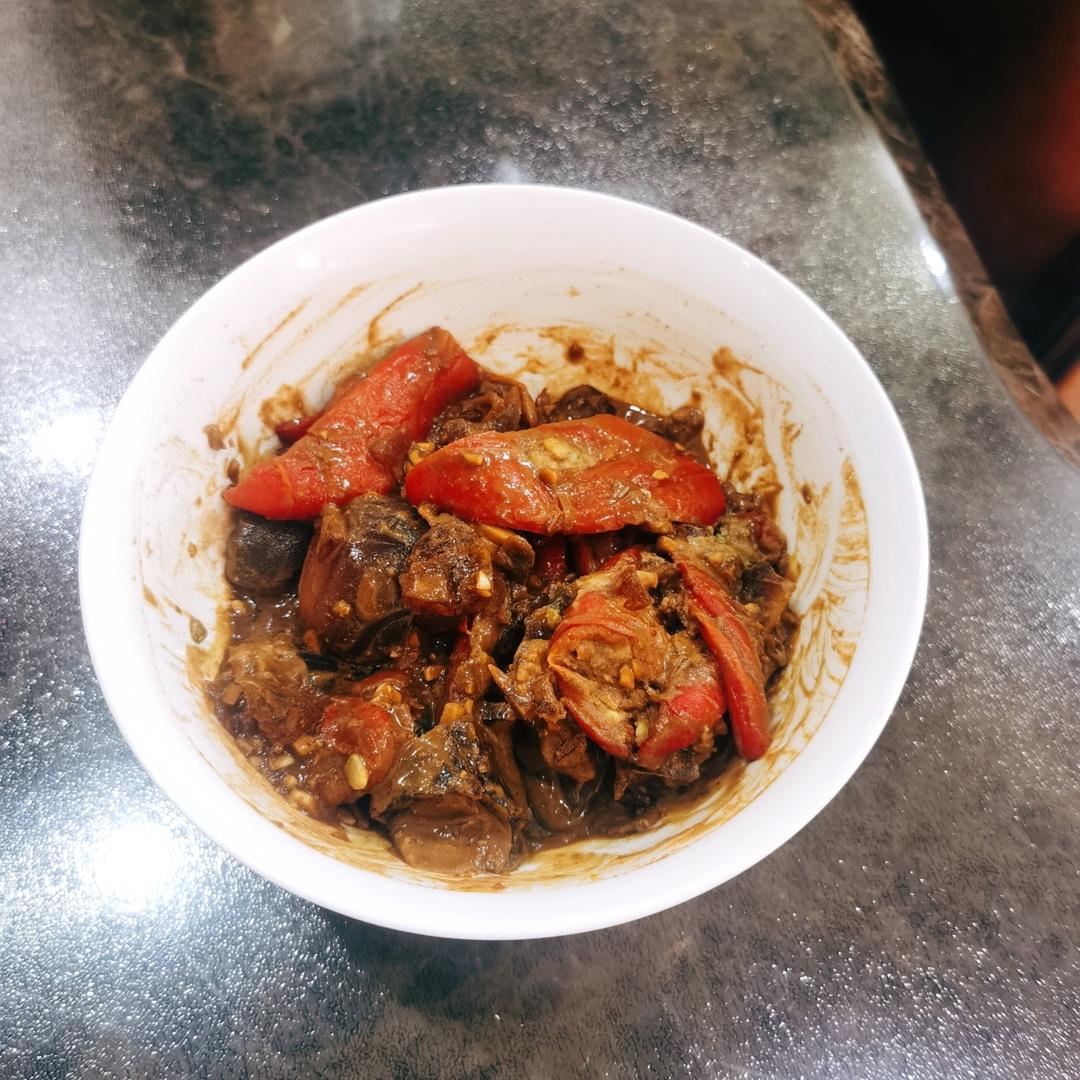 【减脂餐】辣椒擂皮蛋（空气炸锅版）——看起来像黑暗料理但是巨好吃的快手简单湘菜