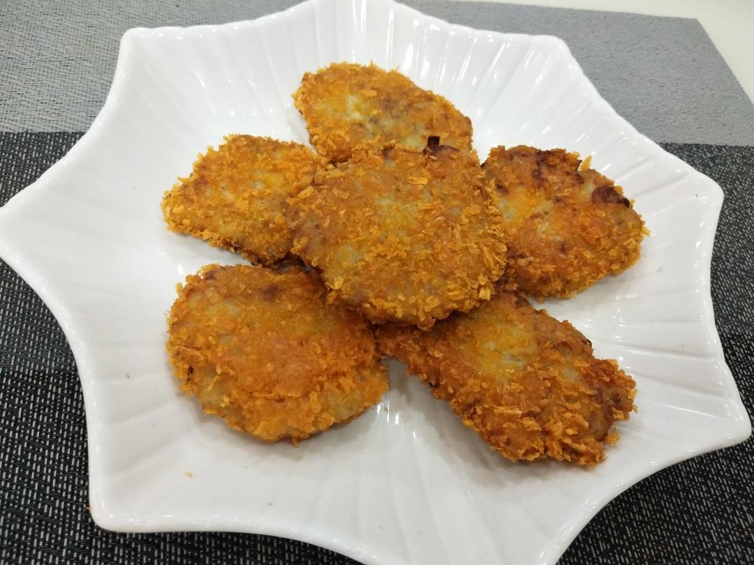 语38做的可乐饼肉末洋葱土豆饼