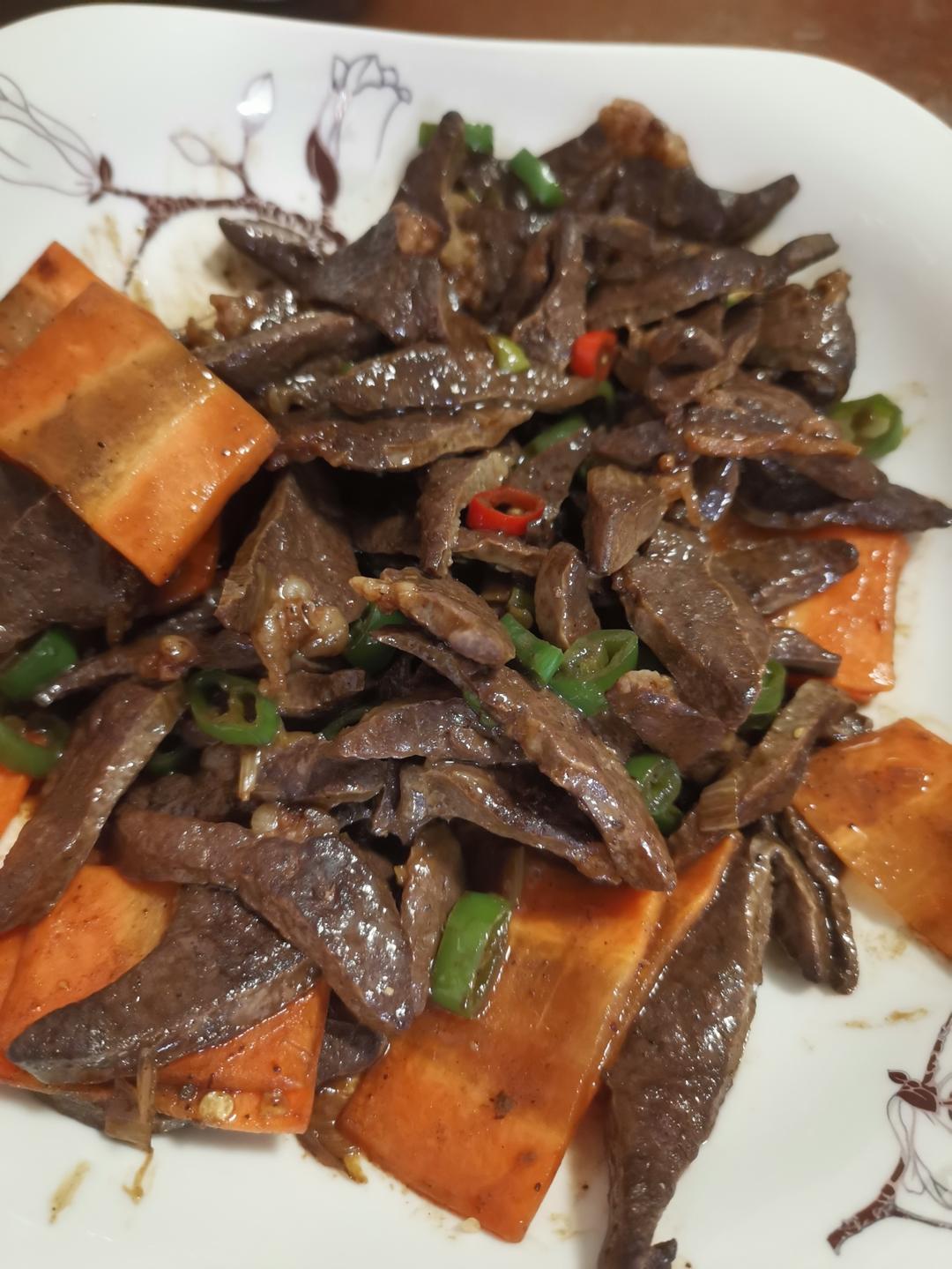 爆炒猪脾（好吃的！）