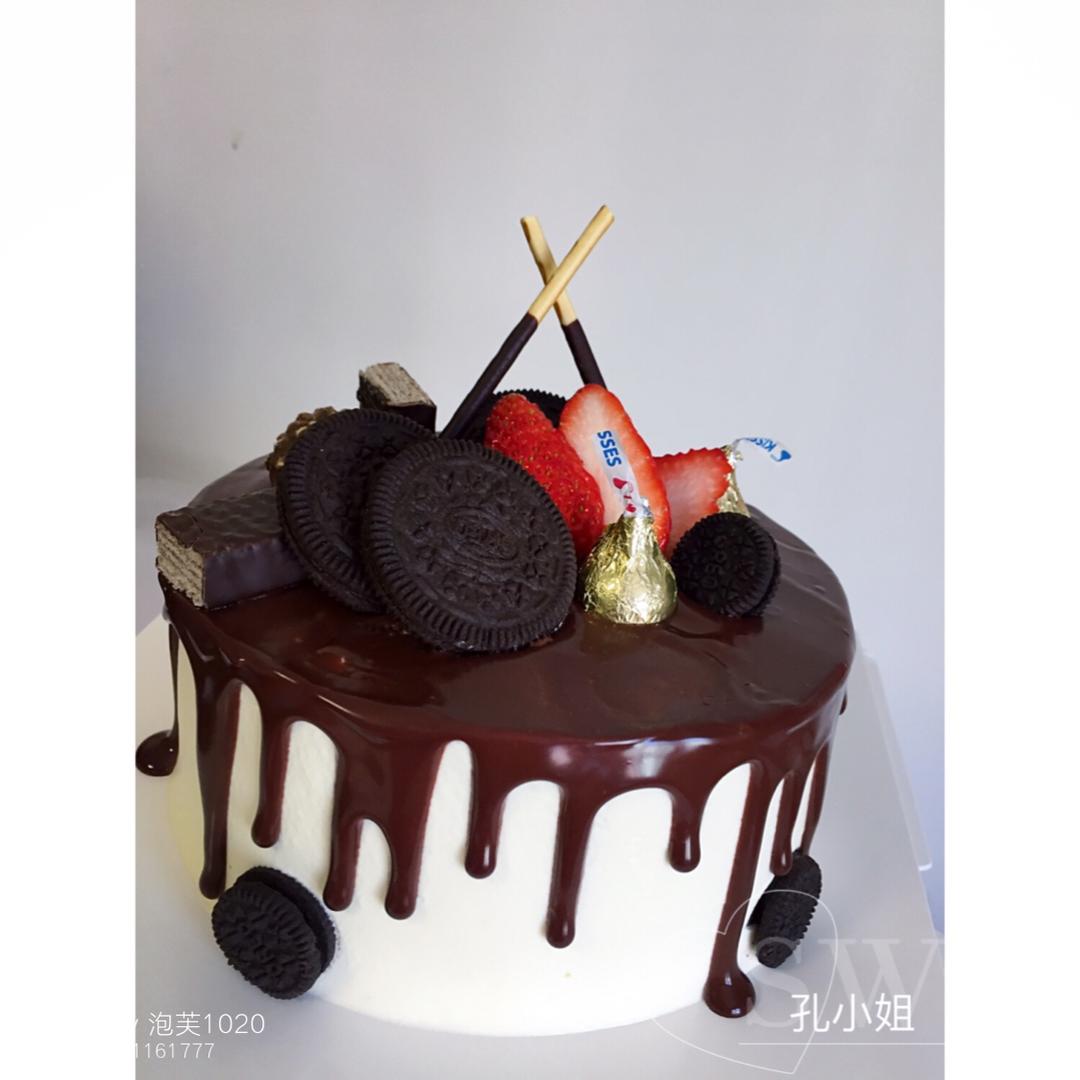 风靡欧美的滴落蛋糕~巧克力盛宴dripping cake