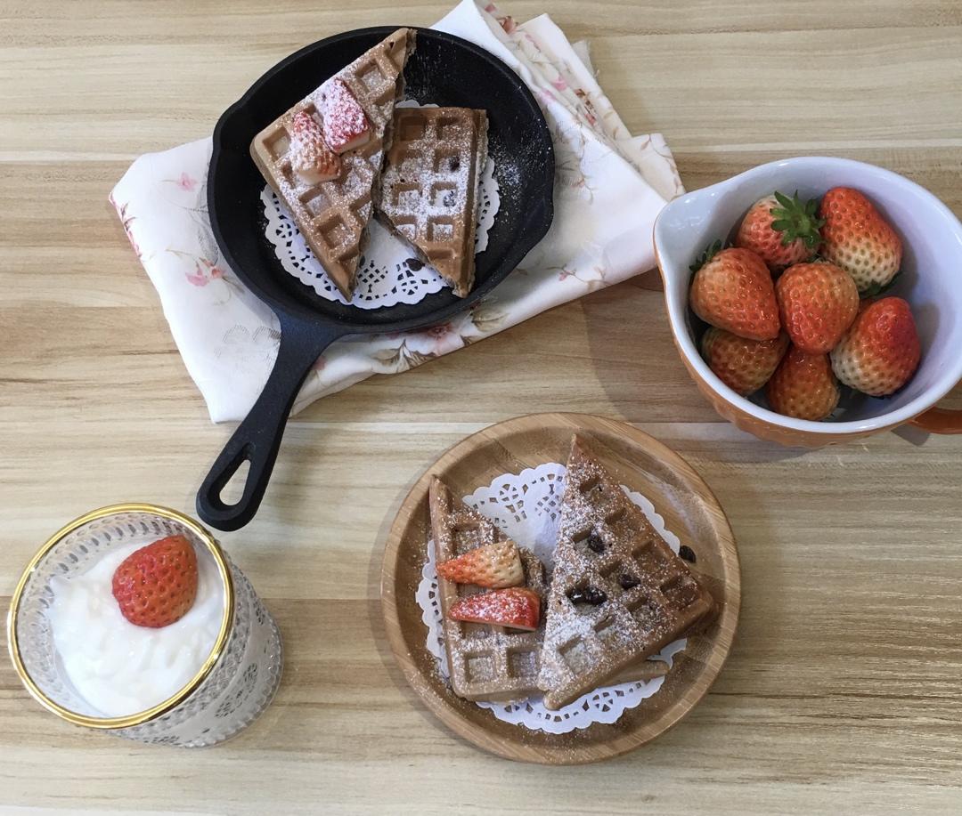 【华夫饼】没烤箱也能做的快手面包