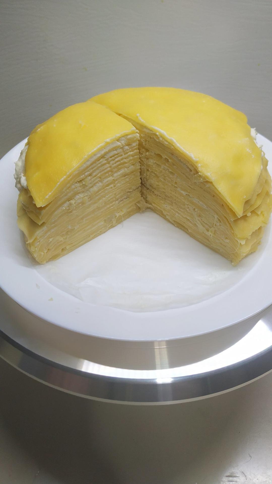 自己下厨的饕餮做的榴莲千层超软糯蛋皮配方153112