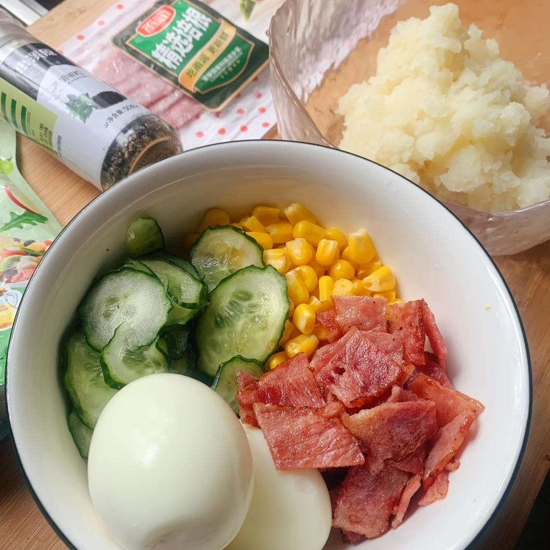 培根土豆泥沙拉（简单易操作❗️❗️）