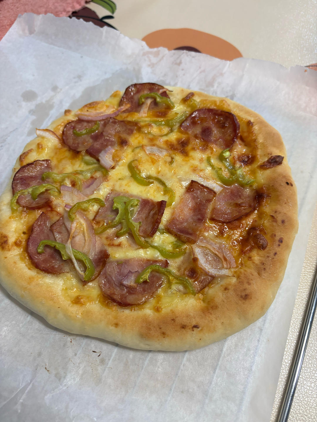 儿童版培根披萨