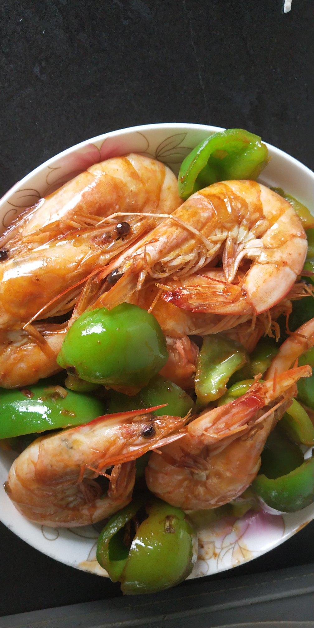 青椒炒虾