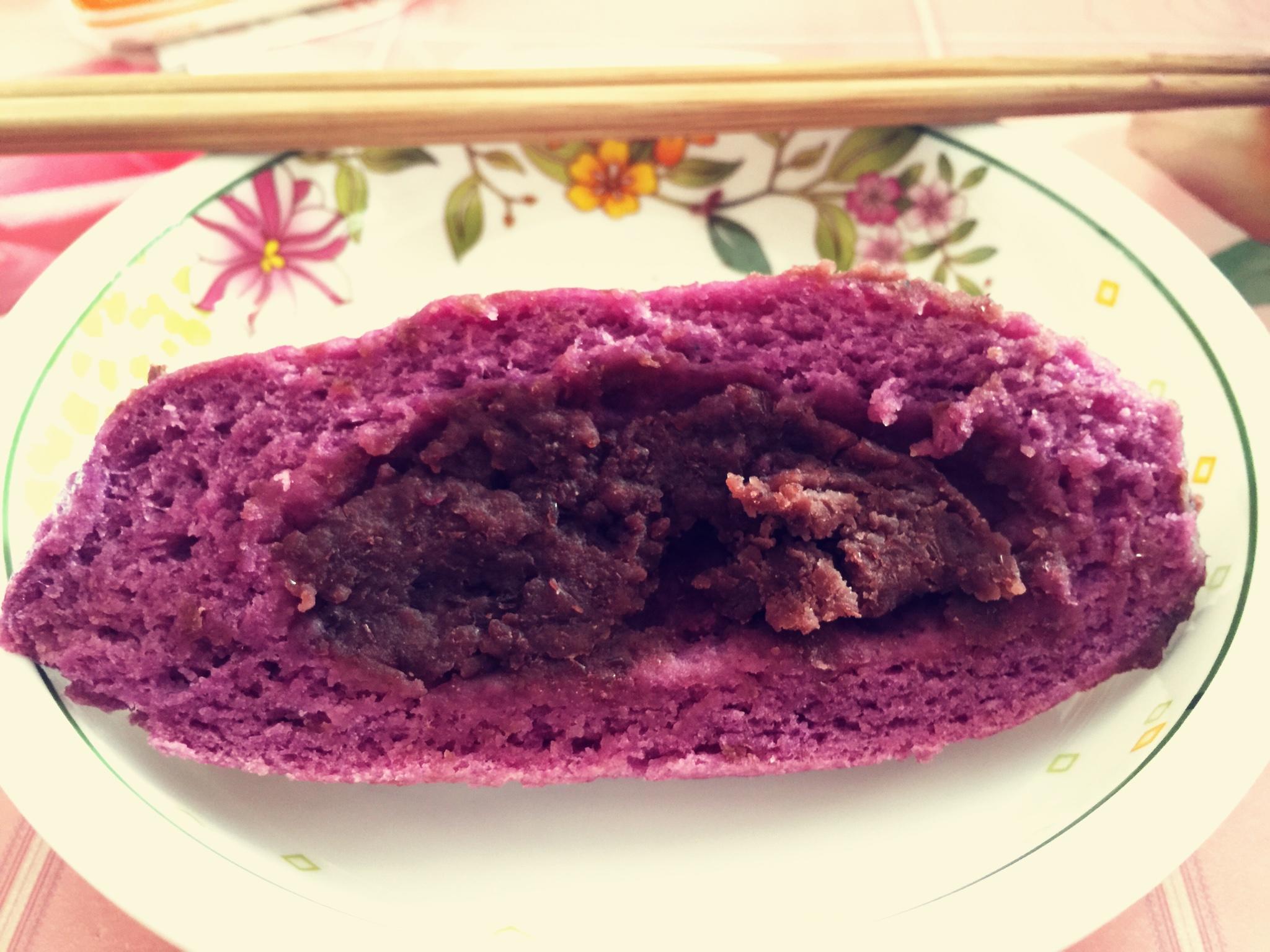 紫薯豆沙发糕