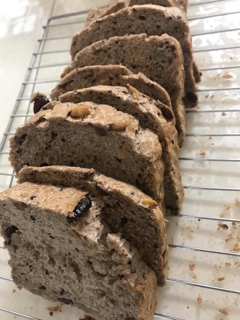 全麦黑芝麻核桃吐司